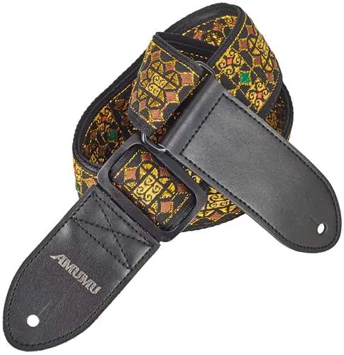 AMUMU Shiny Gold Thread Embroidery Strap