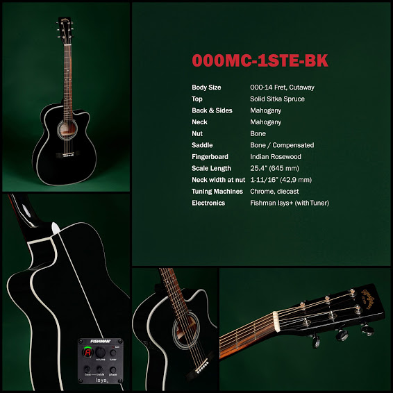 Sigma Guitars 000MC-1STE-BK