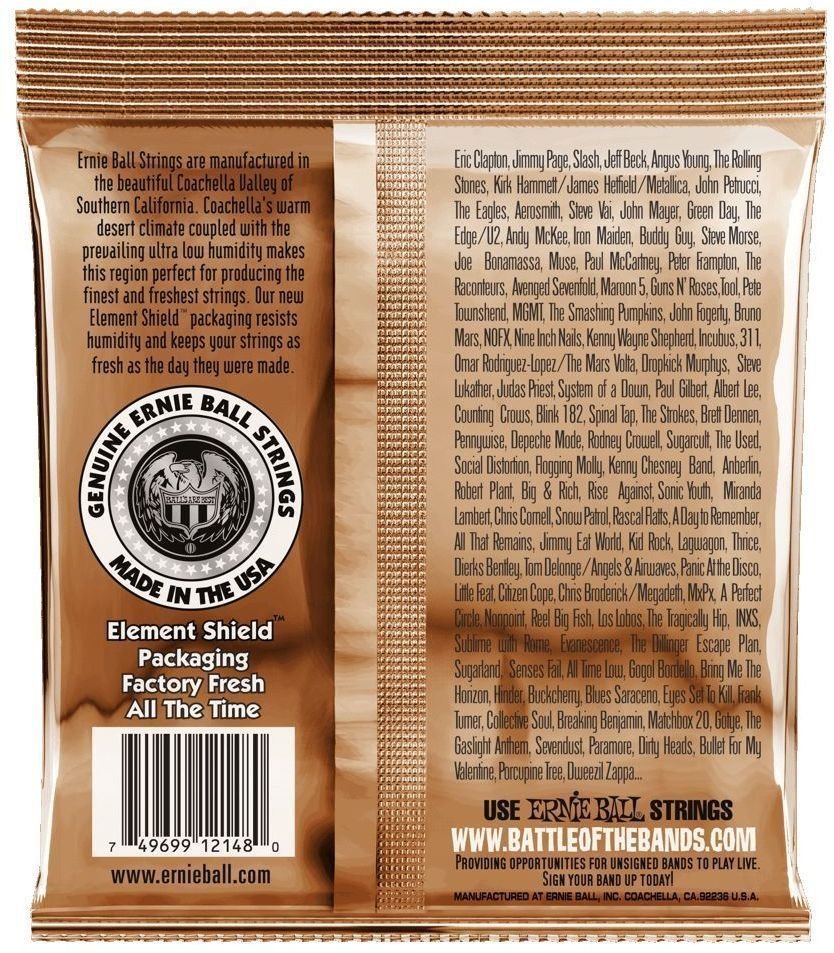 Ernie Ball 2148 Earthwood .011-.052 Light Phosphor Bronze