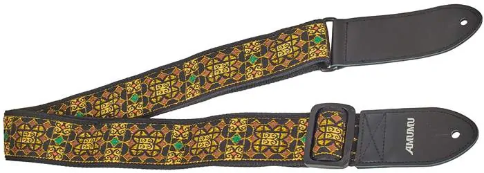 AMUMU Shiny Gold Thread Embroidery Strap