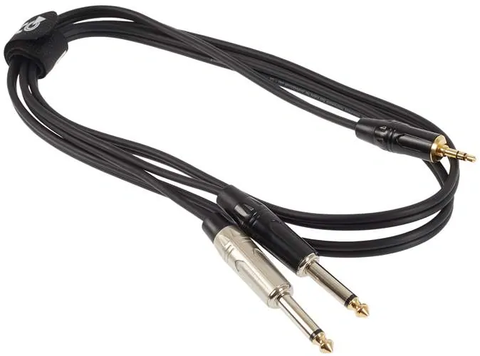 BESPECO ROCKIT Interlink Cable Jack 3,5 TRS - 2x Jack Mono 1,5 m