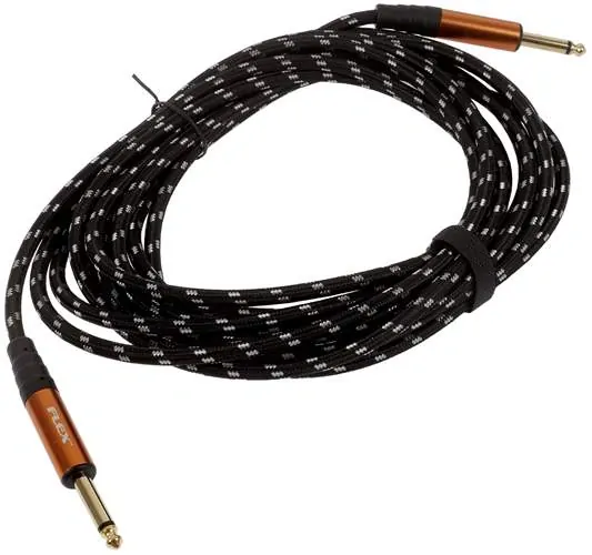 TANGLEWOOD Braided Guitar Cable White/Black 6 m Straight