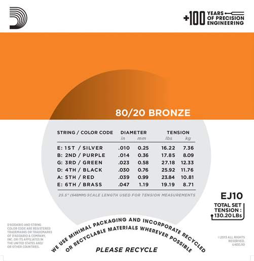 D'ADDARIO EJ10  010"/047"