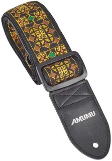 AMUMU Shiny Gold Thread Embroidery Strap