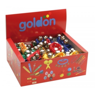 GOLDON 33409 - 4 rolničky na barevném řemínku- 50 kusů